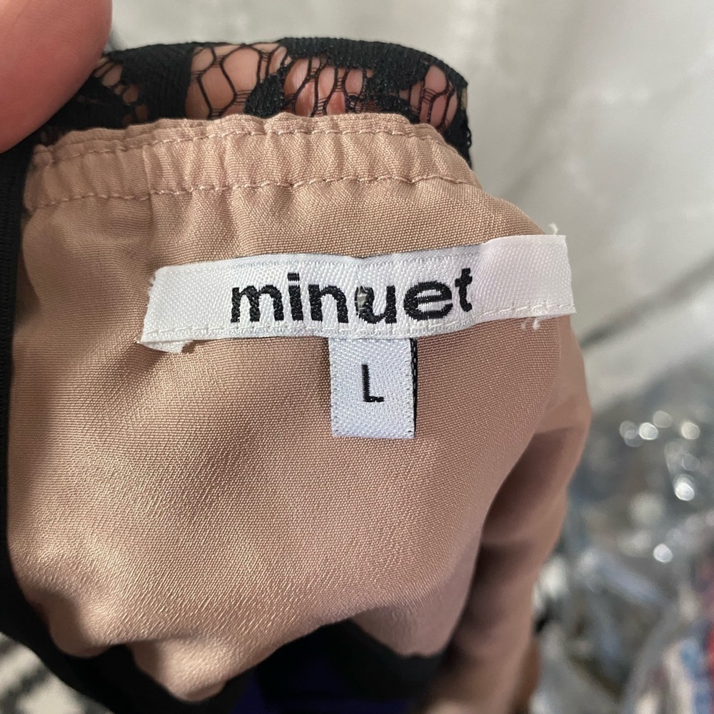 Minuet blue mini dress with Peter Pan collar size L - Picture 7 of 9